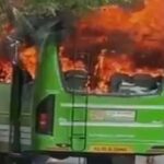 കോഴിക്കോട് മാങ്കാവില്‍ ഓടിക്കൊണ്ടിരുന്ന സ്വകാര്യ ബസ്സിന് തീപിടിച്ചു
